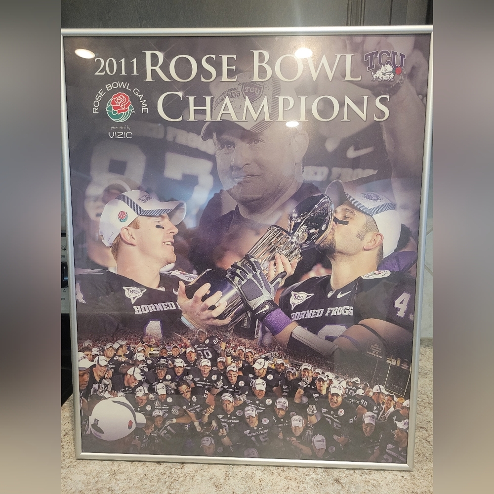 2011 Rose Bowl Champions TCU Custom Framed Poster
